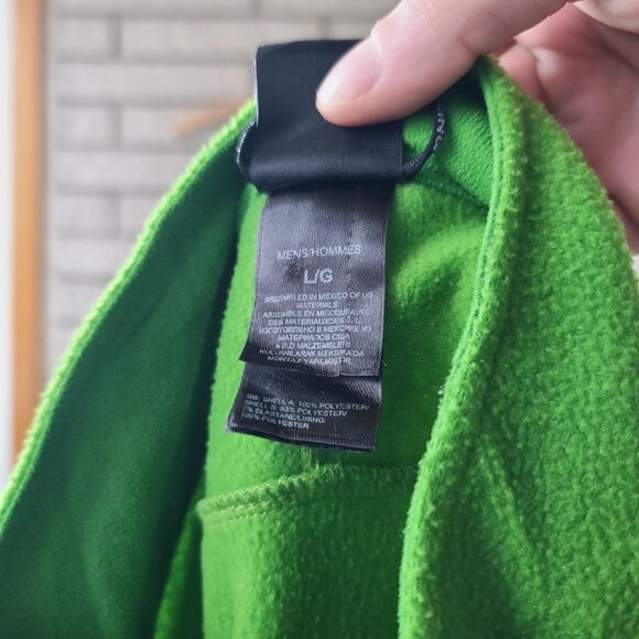 'The North Face' summit series green quarter zip fleece pullover sweater men's L - Picture 4 of 6